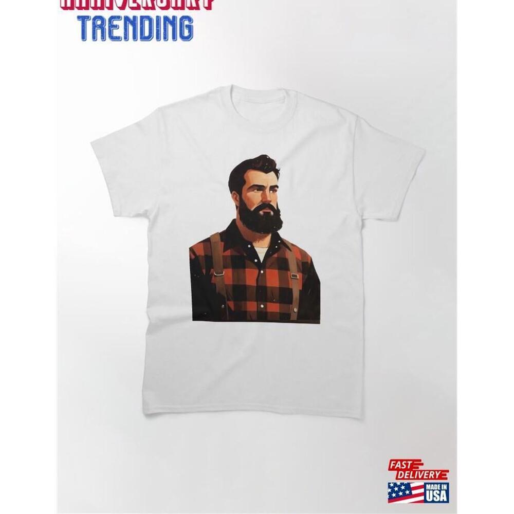 Lumberjack Very Handsome Buffalo Plaid Hipster Classic Tshirt Unisex